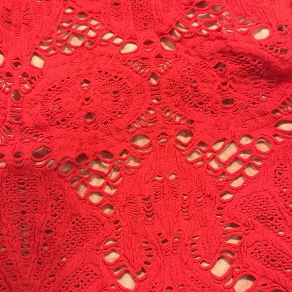 Free People Intimately Lace Medallion Crochet Overlay
Bodycon Mini Dress, coral - Picture 6 of 8